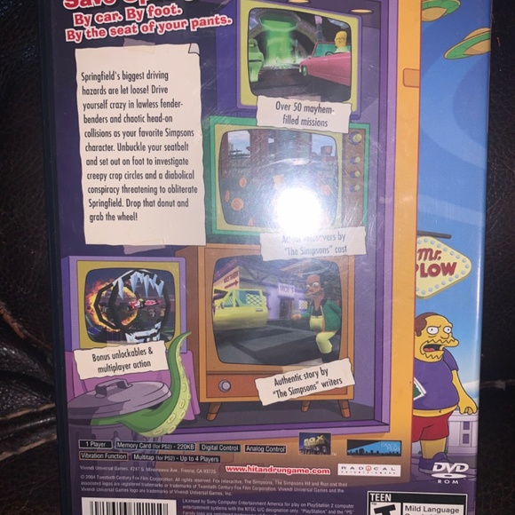 Factory Sealed The Simpsons Hit & Run PS2 - Picture 2 of 5